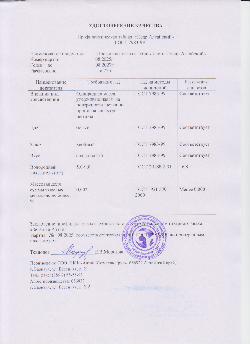 Паспорт №082025